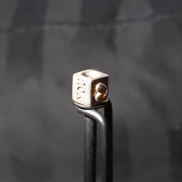 Genuine Pandora Bracelet Charm - Silver & 14k Gold I Love You Cube S925 - Picture 6 of 6